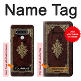 LG Stylo 6 Hard Case Vintage Map Book Cover with custom name