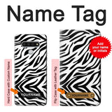 LG Stylo 6 Hard Case Zebra Skin Texture with custom name