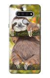 LG Stylo 6 Hard Case Cute Baby Sloth Paint