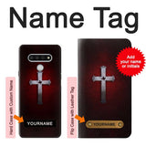 LG Stylo 6 Hard Case Christian Cross with custom name