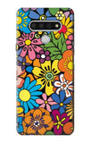 LG Stylo 6 Hard Case Colorful Flowers Pattern