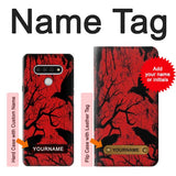 LG Stylo 6 Hard Case Crow Black Tree with custom name