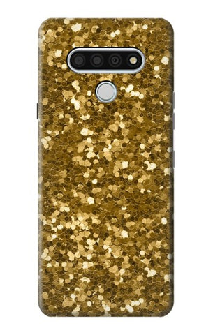 LG Stylo 6 Hard Case Gold Glitter Graphic Print