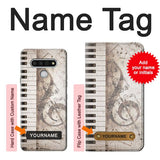 LG Stylo 6 Hard Case Music Note with custom name