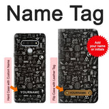 LG Stylo 6 Hard Case Blackboard Science with custom name