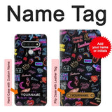 LG Stylo 6 Hard Case Vintage Neon Graphic with custom name