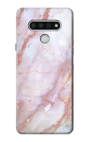 LG Stylo 6 Hard Case Soft Pink Marble Graphic Print