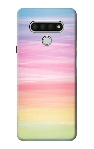 LG Stylo 6 Hard Case Colorful Rainbow Pastel