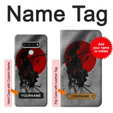 LG Stylo 6 Hard Case Japan Flag Samurai with custom name