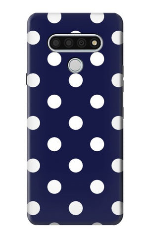 LG Stylo 6 Hard Case Blue Polka Dot