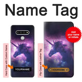 LG Stylo 6 Hard Case Unicorn Galaxy with custom name