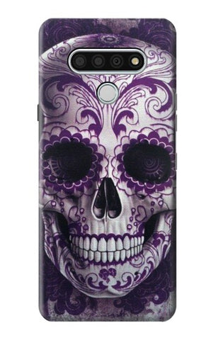LG Stylo 6 Hard Case Purple Sugar Skull