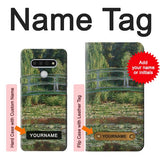 LG Stylo 6 Hard Case Claude Monet Footbridge and Water Lily Pool with custom name