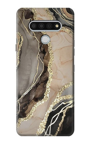 LG Stylo 6 Hard Case Marble Gold Graphic Printed