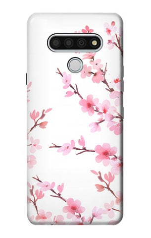 LG Stylo 6 Hard Case Pink Cherry Blossom Spring Flower