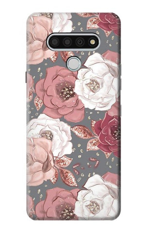LG Stylo 6 Hard Case Rose Floral Pattern