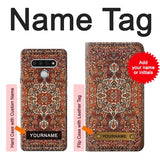 LG Stylo 6 Hard Case Persian Carpet Rug Pattern with custom name
