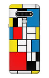 LG Stylo 6 Hard Case Piet Mondrian Line Art Composition