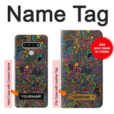 LG Stylo 6 Hard Case Psychedelic Art with custom name