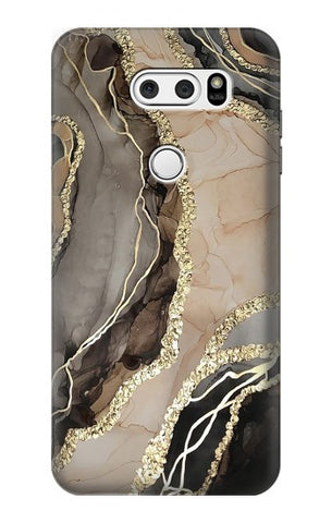 LG V30, V30S ThinQ, V30 Plus, V35, V35 ThinQ, V30S+ ThinQ Hard Case Marble Gold Graphic Printed