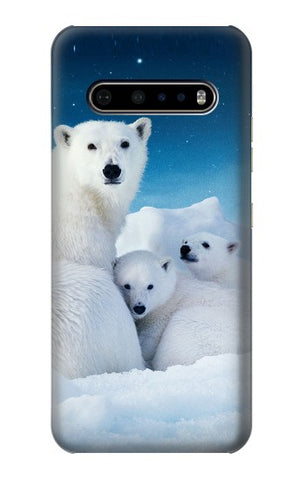 LG V60 ThinQ 5G Hard Case Polar Bear Family Arctic