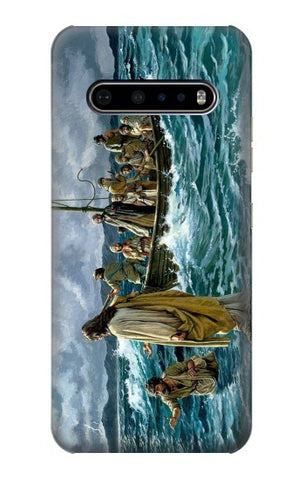 LG V60 ThinQ 5G Hard Case Jesus Walk on The Sea