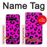 LG V60 ThinQ 5G Hard Case Pink Leopard Pattern with custom name