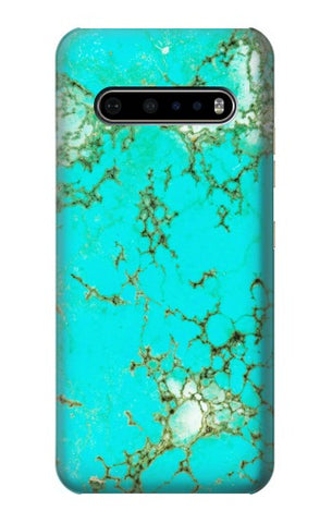 LG V60 ThinQ 5G Hard Case Turquoise Gemstone Texture Graphic Printed
