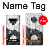 LG V60 ThinQ 5G Hard Case Yin Yang Wood with custom name