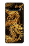 LG V60 ThinQ 5G Hard Case Chinese Gold Dragon Printed