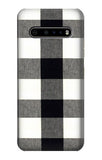 LG V60 ThinQ 5G Hard Case Black and White Buffalo Check Pattern