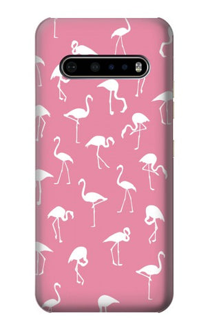 LG V60 ThinQ 5G Hard Case Pink Flamingo Pattern