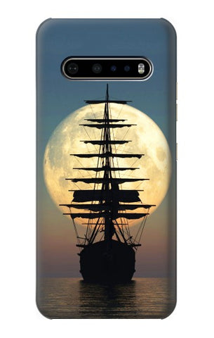 LG V60 ThinQ 5G Hard Case Pirate Ship Moon Night