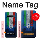 LG V60 ThinQ 5G Hard Case Italy Football Flag with custom name