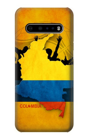LG V60 ThinQ 5G Hard Case Colombia Football Flag