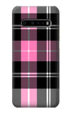 LG V60 ThinQ 5G Hard Case Pink Plaid Pattern