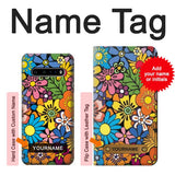 LG V60 ThinQ 5G Hard Case Colorful Flowers Pattern with custom name