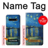 LG V60 ThinQ 5G Hard Case Van Gogh Starry Night Over Rhone with custom name