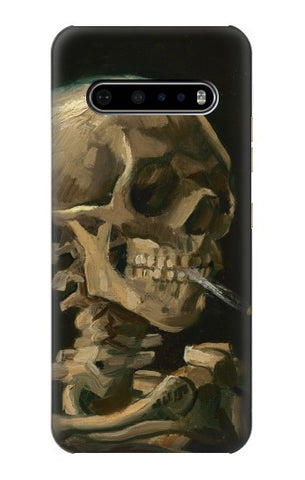 LG V60 ThinQ 5G Hard Case Vincent Van Gogh Head Skeleton Cigarette