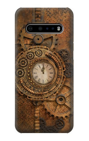 LG V60 ThinQ 5G Hard Case Clock Gear Streampunk