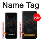 LG V60 ThinQ 5G Hard Case Burned Rose with custom name