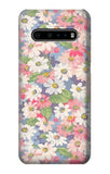 LG V60 ThinQ 5G Hard Case Floral Flower Art Pattern