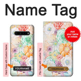 LG V60 ThinQ 5G Hard Case Pastel Floral Flower with custom name