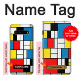 LG V60 ThinQ 5G Hard Case Piet Mondrian Line Art Composition with custom name