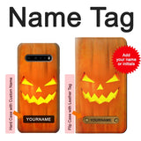 LG V60 ThinQ 5G Hard Case Pumpkin Halloween with custom name