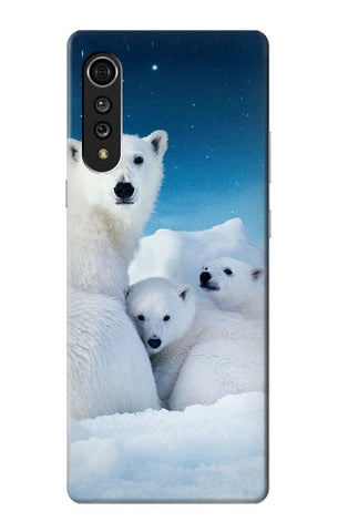 LG Velvet Hard Case Polar Bear Family Arctic