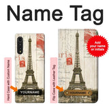 LG Velvet Hard Case Eiffel Tower Paris Postcard with custom name