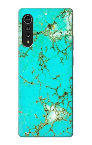LG Velvet Hard Case Turquoise Gemstone Texture Graphic Printed