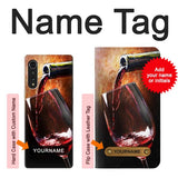 LG Velvet Hard Case Red Wine Bottle And Glass with custom name