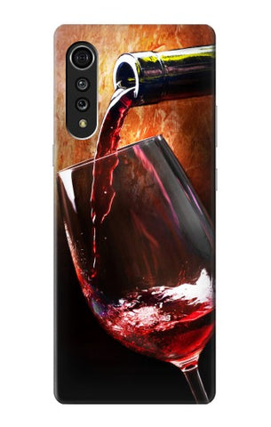 LG Velvet Hard Case Red Wine Bottle And Glass